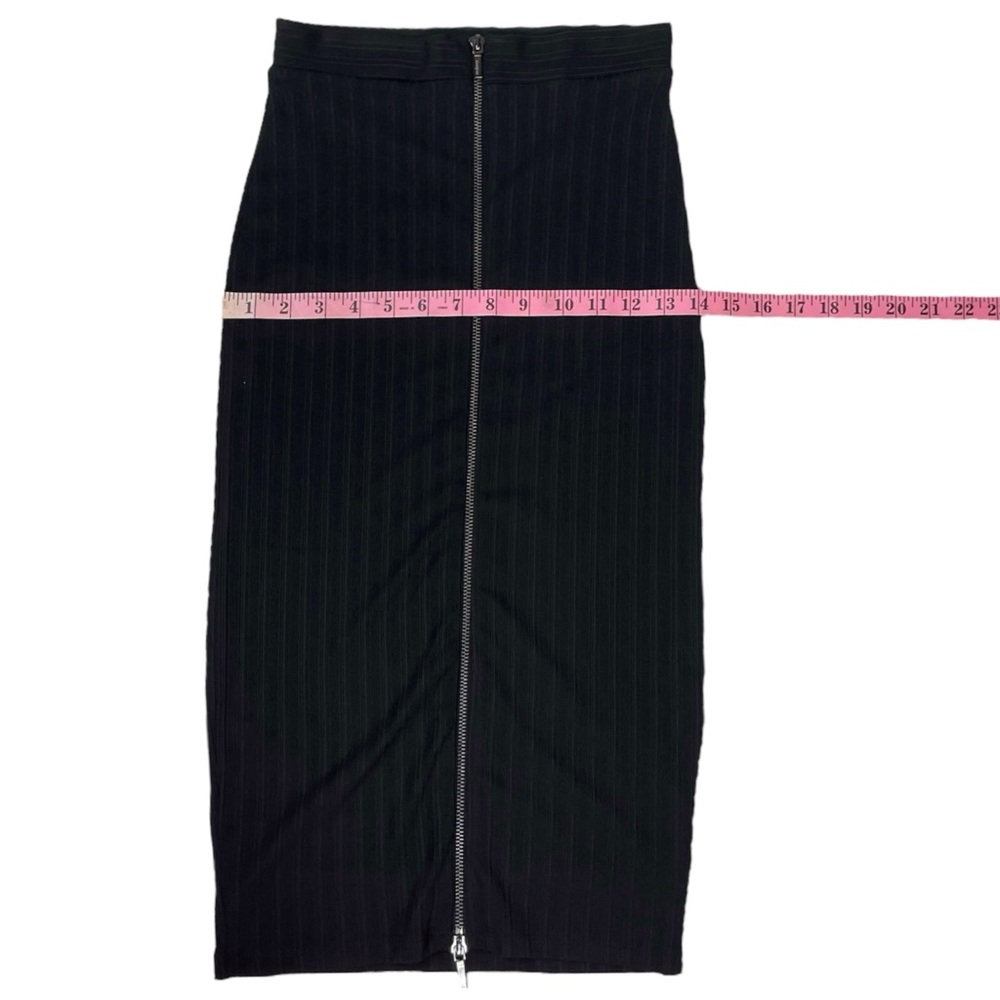 Bebe Full Zip Bodycon Knee Length Pencil Skirt in Black Size XS - Picture 9 of 12